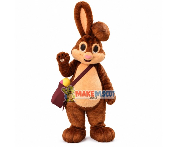 Easter Brown Rabbit Mascot Costume Easter Brown Rabbit Mascot Costume