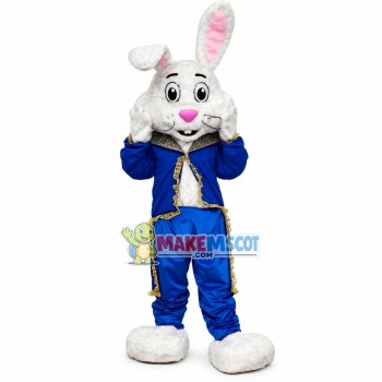 Blue Set Rabbit Mascot Costume