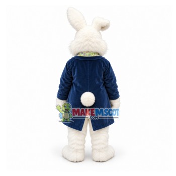 Soft Blue Wendell Rabbit Mascot Costume Soft Blue Wendell Rabbit Mascot Costume