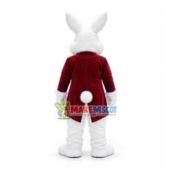 Red Wendell Rabbit Mascot Costume Red Wendell Rabbit Mascot Costume