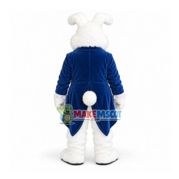 Realistic Blue Wendell Rabbit Mascot Costume Realistic Blue Wendell Rabbit Mascot Costume
