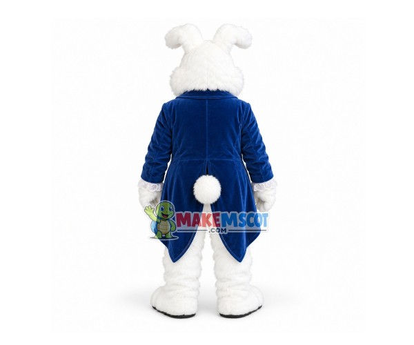 Realistic Blue Wendell Rabbit Mascot Costume Realistic Blue Wendell Rabbit Mascot Costume