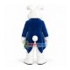 Realistic Blue Wendell Rabbit Mascot Costume Realistic Blue Wendell Rabbit Mascot Costume