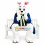 Realistic Blue Wendell Rabbit Mascot Costume