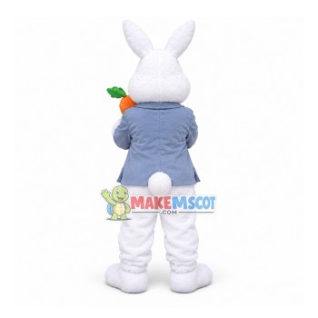 Gray Suit Bunny Mascot Costume Gray Suit Bunny Mascot Costume
