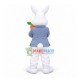 Gray Suit Bunny Mascot Costume Gray Suit Bunny Mascot Costume