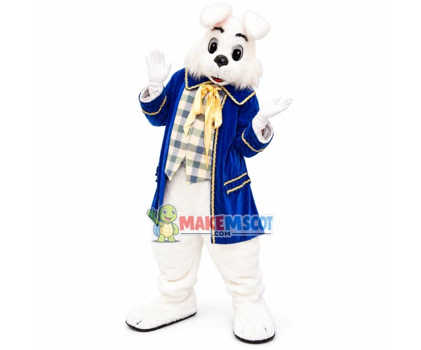 Easter Blue Suit Bunny Mascot Costume