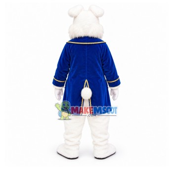 Easter Blue Suit Bunny Mascot Costume Easter Blue Suit Bunny Mascot Costume