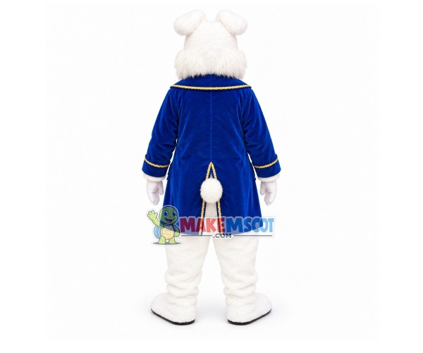 Easter Blue Suit Bunny Mascot Costume Easter Blue Suit Bunny Mascot Costume