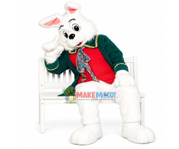 Soft Green Wendell Rabbit Mascot Costume Soft Green Wendell Rabbit Mascot Costume
