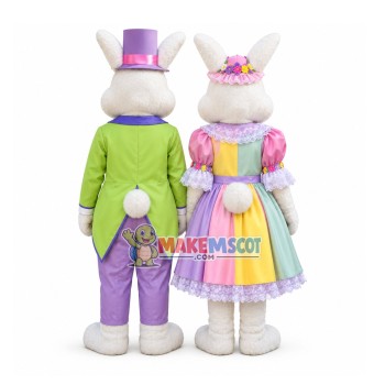 Easter Couple Bunny Mascot Costume Easter Couple Bunny Mascot Costume