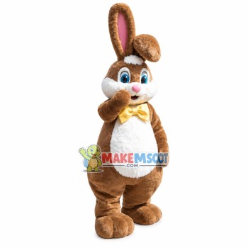 Cute Brown Rabbit Mascot Costume