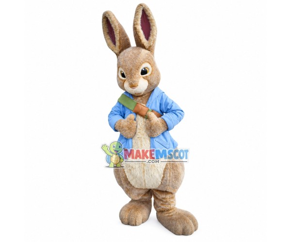 Realistic Peter Rabbit Mascot Costume Realistic Peter Rabbit Mascot Costume