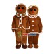Cream Gingerbread Man Mascot Costume Cream Gingerbread Man Mascot Costume