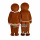 Cream Gingerbread Man Mascot Costume Cream Gingerbread Man Mascot Costume