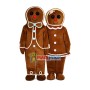 Cream Gingerbread Man Mascot Costume