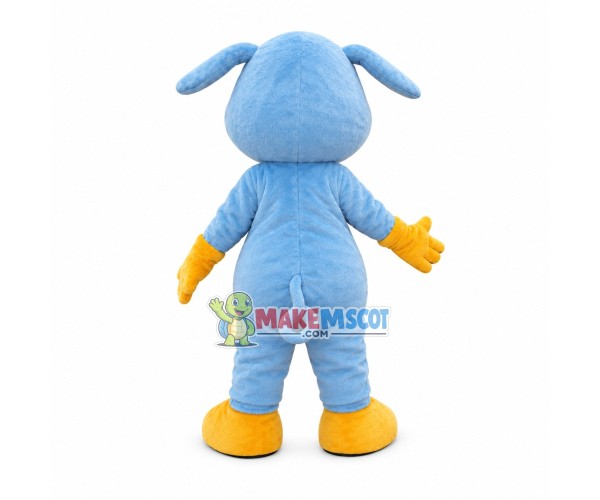 Cozy Walking Blue Pig Mascot Costume Cozy Walking Blue Pig Mascot Costume