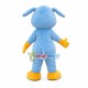 Cozy Walking Blue Pig Mascot Costume Cozy Walking Blue Pig Mascot Costume