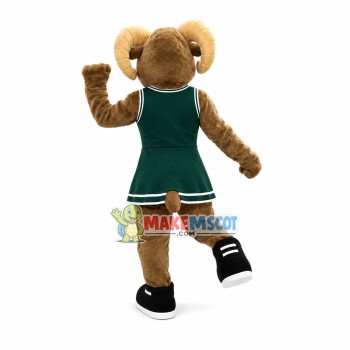 Strong Ram Playing Football Mascot Costume