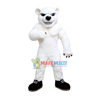 Muscular Power Crazy Bear Mascot Costume