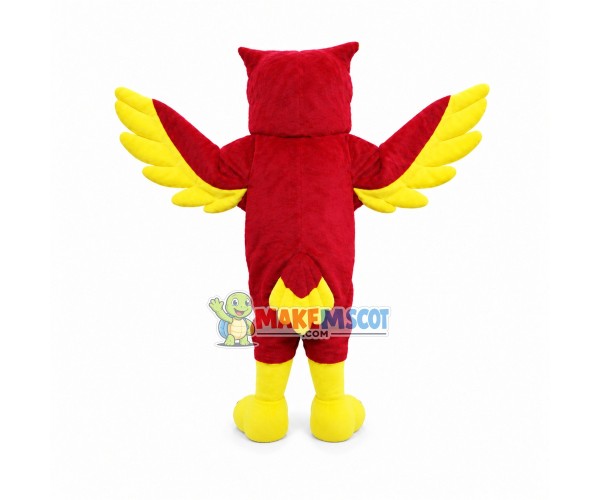 Red Brown Adult Size Owl Mascot Costume Red Brown Adult Size Owl Mascot Costume