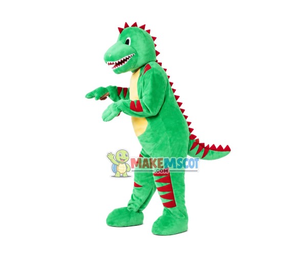 Marching Cautious Dinosaur Mascot Costume Marching Cautious Dinosaur Mascot Costume
