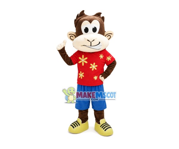 Relaxed Little Monkey Mascot Costume Relaxed Little Monkey Mascot Costume