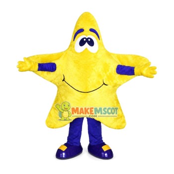 Plush Golden Star Mascot Costume