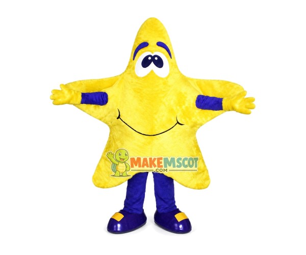Plush Golden Star Mascot Costume Plush Golden Star Mascot Costume