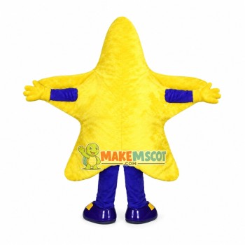 Plush Golden Star Mascot Costume Plush Golden Star Mascot Costume