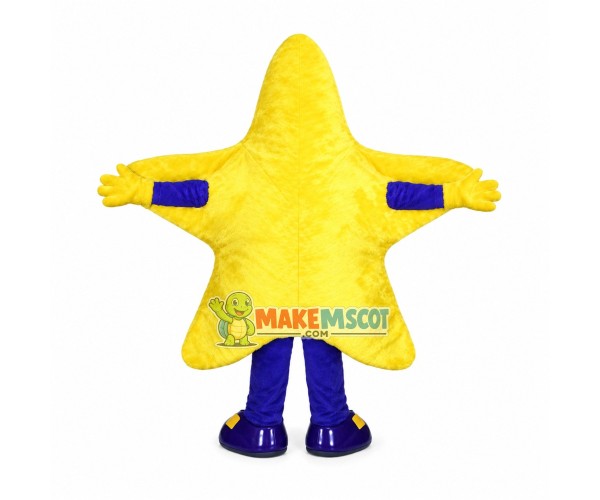 Plush Golden Star Mascot Costume Plush Golden Star Mascot Costume