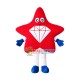 Shiny Red Diamond Star Mascot Costume Shiny Red Diamond Star Mascot Costume