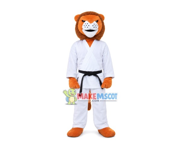 Strong Taekwondo Lion Mascot Costume