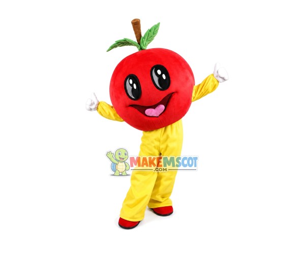 Bright Eyes Red Apple Mascot Cartoon Costume Bright Eyes Red Apple Mascot Cartoon Costume