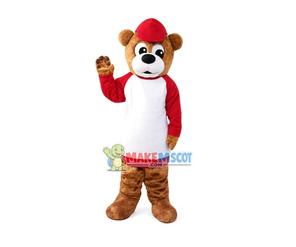 Warm Bear In The Long Shirt Mascot Costume Warm Bear In The Long Shirt Mascot Costume