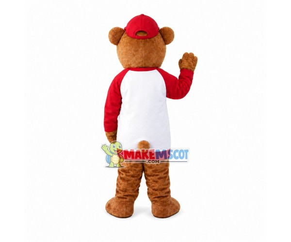 Warm Bear In The Long Shirt Mascot Costume Warm Bear In The Long Shirt Mascot Costume