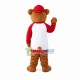 Warm Bear In The Long Shirt Mascot Costume Warm Bear In The Long Shirt Mascot Costume