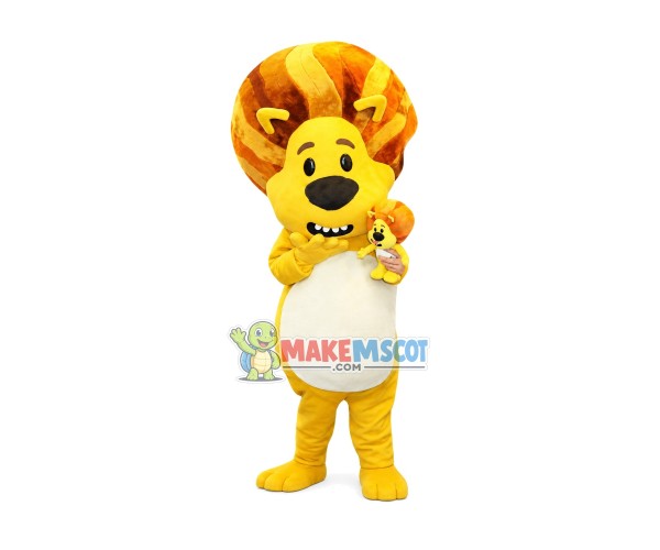 Cautious Lioness Mascot Costume Cautious Lioness Mascot Costume