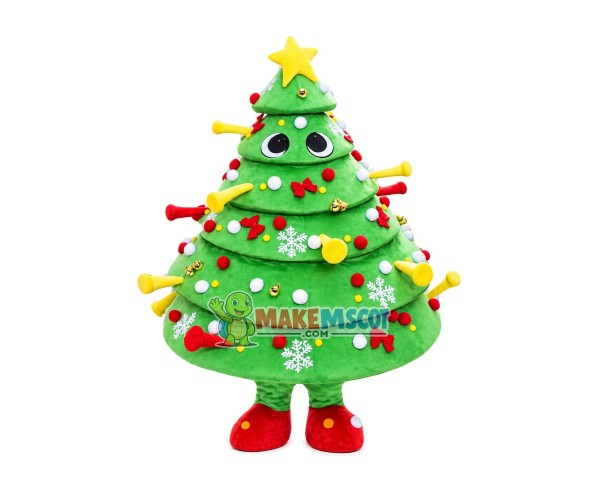 Snowflake Christmas Tree Mascot Costume Snowflake Christmas Tree Mascot Costume