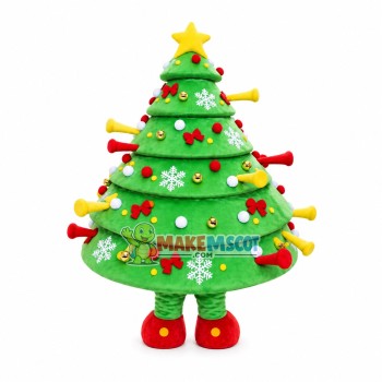 Snowflake Christmas Tree Mascot Costume Snowflake Christmas Tree Mascot Costume
