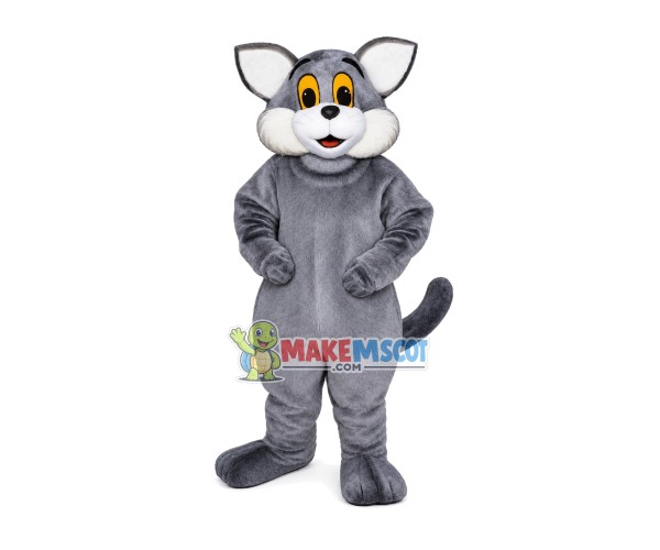 Vivid Gray Tom Cat Mascot Costume for Adult Vivid Gray Tom Cat Mascot Costume for Adult