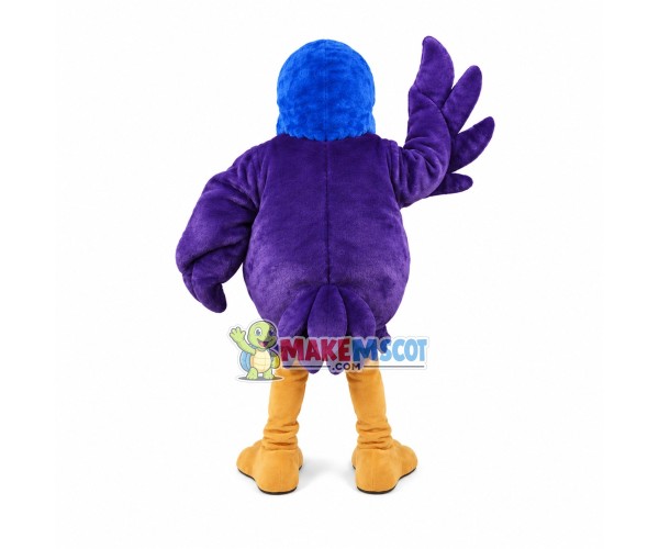 Purple Big Belly Bird Mascot Costume