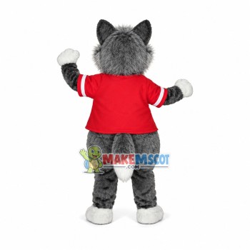 Active Player Gray Wolf Mascot Costume Active Player Gray Wolf Mascot Costume