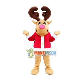 Christmas Elk Mascot Adult Costume Christmas Elk Mascot Adult Costume