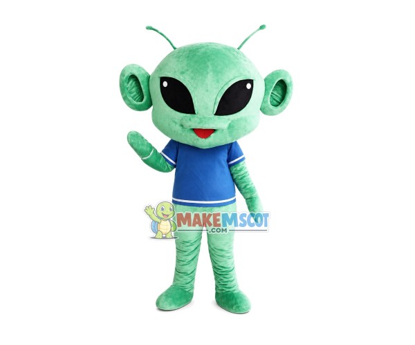 Friendly Green Alien Mascot Costume Friendly Green Alien Mascot Costume