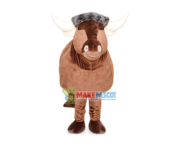 Strong Tibetan Yak Mascot Costume Strong Tibetan Yak Mascot Costume