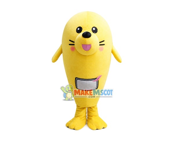 Likable Yellow Small Seal Mascot Costume Likable Yellow Small Seal Mascot Costume