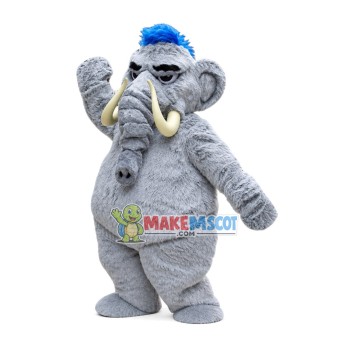 Huge Gray Mammoth Mascot Costume