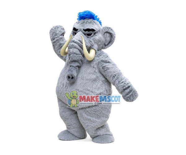 Huge Gray Mammoth Mascot Costume