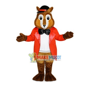 Elegant Gentleman Squirrel Mascot Costume Elegant Gentleman Squirrel Mascot Costume